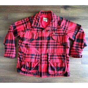 Vintage Remington Hunting Jacket Mens XXL Buffalo Plaid Red Black Heavy 80s USA